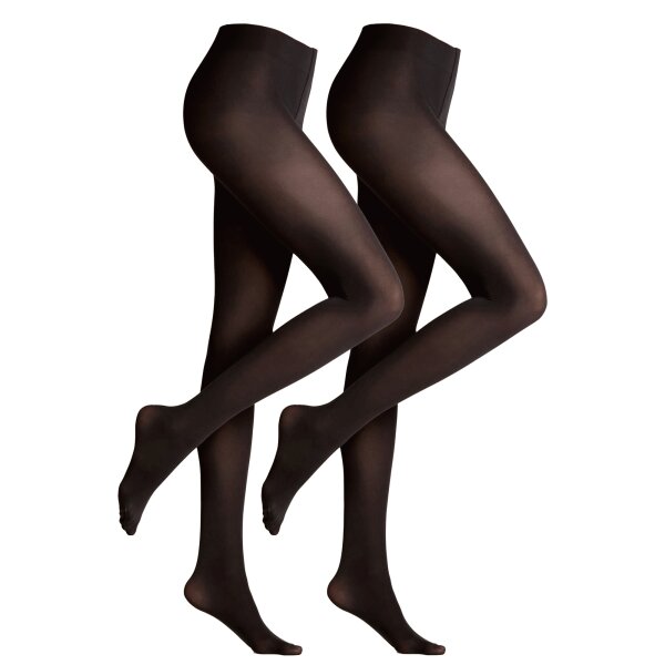 FALKE Ladies Tights - Pure Matt 50 Den, Transparent, semi-opaque Black 42-44 (M-L)