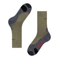 FALKE Mens Socks - Trekking Socks TK2, padding, merino wool mix Olive green 46-48 (11-12.5 UK)