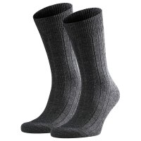 FALKE Herren Socken 2er Pack - Teppich im Schuh, Merinowolle, Unifarben