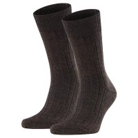 FALKE Herren Socken 2er Pack - Teppich im Schuh, Merinowolle, Unifarben