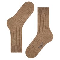 FALKE Herren Socken 2er Pack - Teppich im Schuh, Merinowolle, Unifarben Braun 41-42