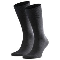 FALKE Men Socks Pack of 2 - Airport, short Socks, Leisure and Business Socks, plain Colours