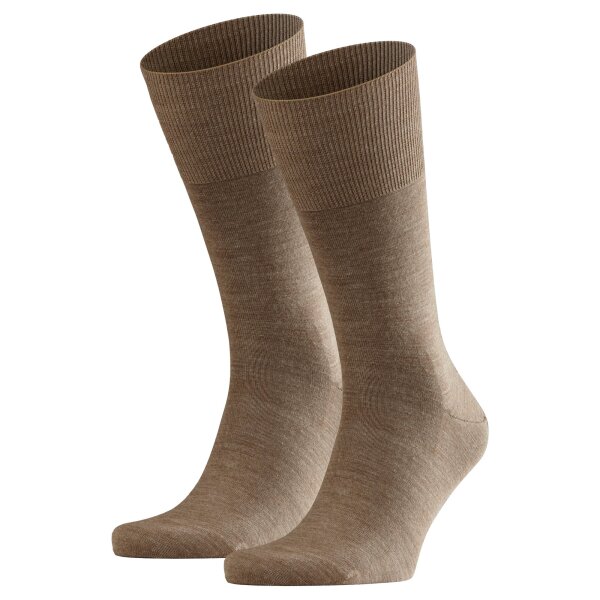 FALKE Men Socks - Airport, short Socks, Leisure and Business Socks, plain Colours nutmeg mel. (5410) 41-42