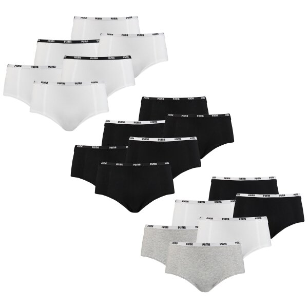 PUMA Damen Iconic Mini Shorts, 6er Pack - Soft Cotton Stretch