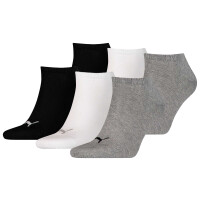 PUMA Unisex Socken, 6er Pack - Sneaker-Socken, Damen, Herren, einfarbig