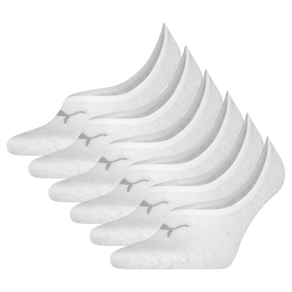 PUMA Unisex Füßlinge, 6er Pack - Footie, einfarbig Elfenbein EUR 35-38