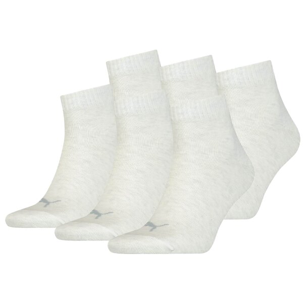 PUMA Unisex Socks, Pack of 6 - Quarter, Sneaker Ivory 43-46