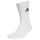 adidas Unisex Socks, 6-pack - Sportswear Crew, Logo, padded, Solid Color White 40-42