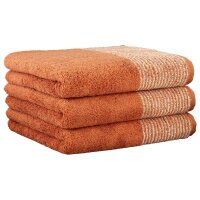 CAWÖ Handtuch, 3er Pack - Luxury Home, C Two-Tone,...