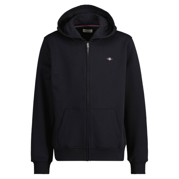 GANT Kids Sweat Jacket - SHIELD FULL ZIP HOODIE, hood, zip, cotton Black 146/152