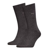 PUMA mens socks, 2-pack - Classic, short socks, logo, single-coloured Grey 39-42 (UK 6-8)