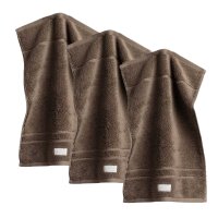GANT Gästetuch, 3er Pack - Organic Premium Towel, Handtuch, Frottee