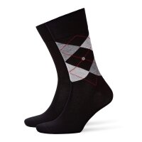 Burlington Men Socks Everyday Pack of 4 - Diamond Pattern, Onesize, 40-46 (6.5-11 UK) Black 40-46