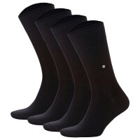 Burlington Herren Socken Everyday 4er Pack - Baumwolle, Uni,  Onesize, 40-46 Schwarz 40-46