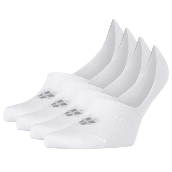Burlington Herren Füßlinge, 4er Pack - Everyday IN, Anti-Slip Heel, einfarbig Weiß 41-42
