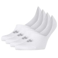Burlington Herren Füßlinge, 4er Pack - Everyday IN, Anti-Slip Heel, einfarbig Weiß 41-42