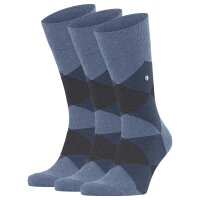 Burlington Men Socks Pack of 3 - Clyde, Diamond Pattern, Organic Cotton