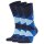 Burlington Men Socks - Clyde, Diamond Pattern, Organic Cotton Navy/Light Blue 40-46