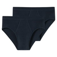SCHIESSER Herren Slips 2er Pack -  Feinripp, Sportslip, Cotton Essentials Blau XL