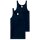 SCHIESSER Men Underpack of 2 - sleeveless, Cotton Essentials, ribbed Blue L (Large)