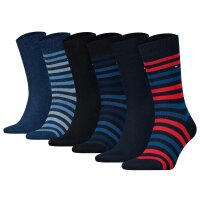 TOMMY HILFIGER mens socks, pack of 6 - Duo Stripe Sock...