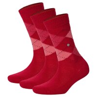 Burlington Damen Socken WHITBY 3er Pack - Kurzstrumpf, Rautenmuster, Onesize, 36-41