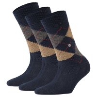Burlington Ladies Socks WHITBY 3 pack - Short stocking, diamond pattern, onesize, 36-41