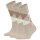 Burlington Damen Socken WHITBY 3er Pack - Kurzstrumpf, Rautenmuster, Onesize, 36-41