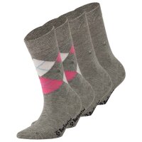 Burlington Ladies Socks Everyday Mix 4er Pack - Rhomb and Uni, One Size, 36-41