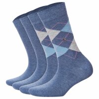Burlington Ladies Socks Everyday Mix 4er Pack - Rhomb and Uni, One Size, 36-41