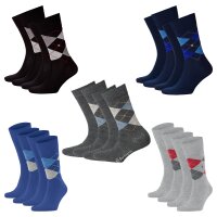 Burlington Herren Socken Everyday 4er Pack - Rautenmuster, Uni, Onesize, 40-46