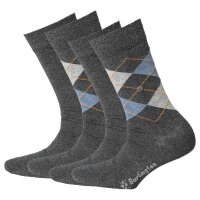 Burlington Herren Socken Everyday 4er Pack - Rautenmuster, Uni, Onesize, 40-46