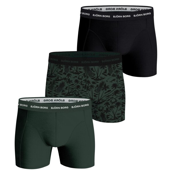 BJÖRN BORG Herren Boxershorts, 3er Pack - Cotton Stretch Boxer, Unterhose, Baumwolle, Logobund