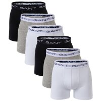 GANT Mens Boxer Briefs, 6-pack - Boxer Briefs, Cotton Stretch, solid colour
