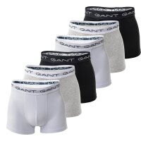 GANT Mens Boxer Shorts, 6 Pack - Trunks, Cotton Stretch, Logo, Plain Grey 2XL (XX-Large)