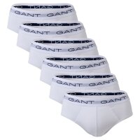 GANT Herren Slips, 6er Pack - Briefs, Logo-Bund, Cotton Stretch, einfarbig