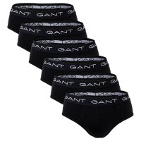 GANT Herren Slips, 6er Pack - Briefs, Logo-Bund, Cotton Stretch, einfarbig