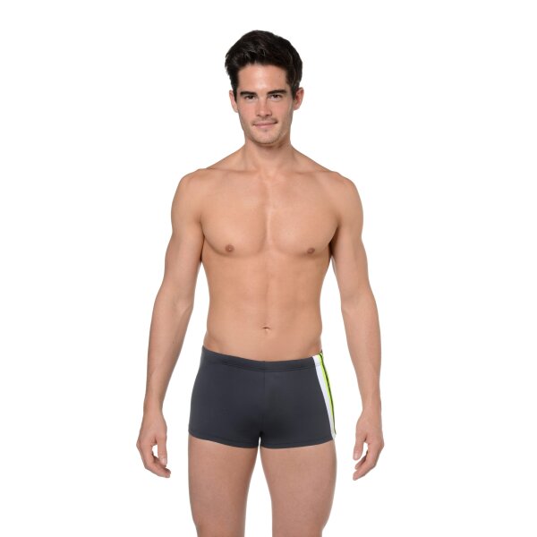HOM Badepants Herren Dive Swim Shorts Badehose - Grau/Weiß / Größe: 7 (Gr. XL)
