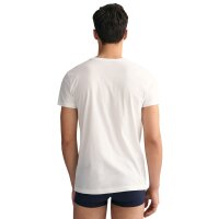 GANT Mens T-shirt, 4-pack - C-NECK T-SHIRT 4-PACK, round neck, short sleeve, cotton White S (Small)