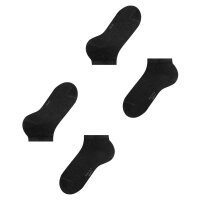 FALKE Herren Socken, 4er Pack - Happy, Sneakersocken, Baumwolle Schwarz 39-42