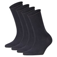FALKE Damen Socken, 4er Pack - Happy, Kurzsocken, Rollbündchen
