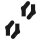 FALKE Womens socks, 4-pack - Happy, short socks, rolled cuffs Black 39-42 (UK 5,5-8)