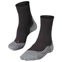FALKE Damen Socken 2er Pack - Ergonomic Fitness Laufsocken, Sport System, 37-42 Schwarz/Grau (3010) 37-38 (4-5 UK)