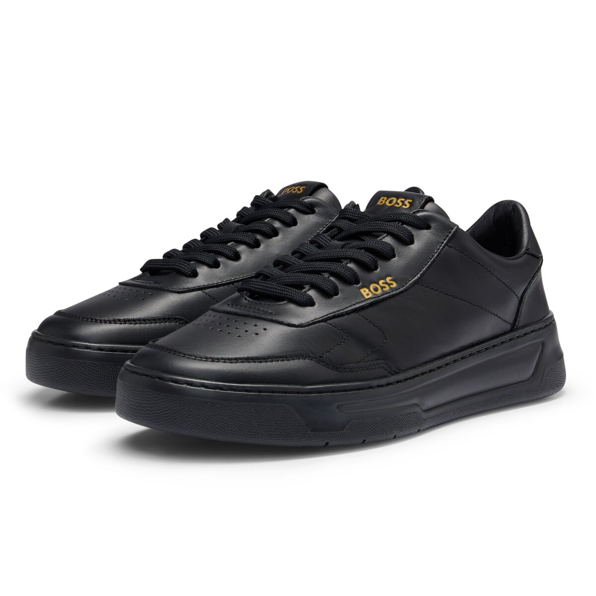 Leather Sneakers Boss Sneaker Leder Schwarze Sneaker Hugo Boss