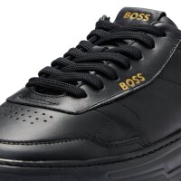 BOSS mens sneaker low - Baltimore Tenn ltl, low shoe, genuine leather, logo Black EUR 45 (UK 11)