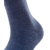FALKE Damen Socken 2er Pack - Softmerino SO, Kurzsocken, einfarbig Blau 41-42
