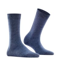 FALKE Damen Socken 2er Pack - Softmerino SO, Kurzsocken, einfarbig Blau 41-42