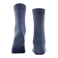 FALKE Damen Socken 2er Pack - Softmerino SO, Kurzsocken, einfarbig Blau 41-42