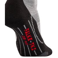 FALKE Damen Socken 2er Pack - Trekking Socken TK 2, Ergonomic, Merinowoll-Mix Hellgrau 37-38