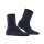 FALKE Womens Socks Pack of 2 - Striggings Rib, short socks, envelope socks, logo, plain, long Dark blue 39-42